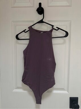 SKIMS Plum Scoop-Neck Bodysuit